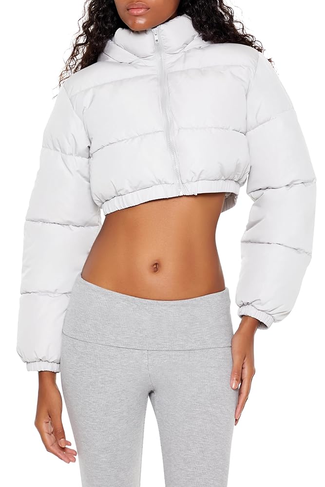 Amazon.com: Forever 21 Women's Super Cropped Puffer Jacket
